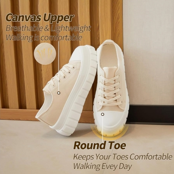 NIB canvas platform sneakers US 10 - Picture 5 of 7